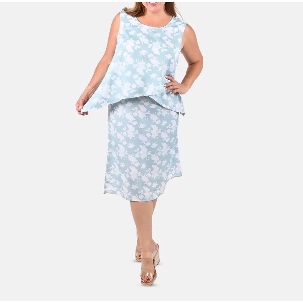 MINT FLORAL PRINTED DRESS💕